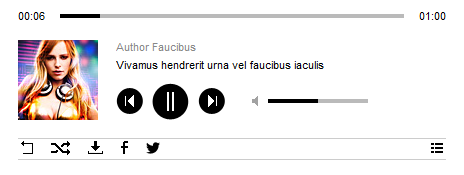 HTML5 AudioPlayer PRO - With Hidden Playlist Model 2