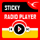 Sticky HTML5 Radio Player Full Width Shoutcast Icecast