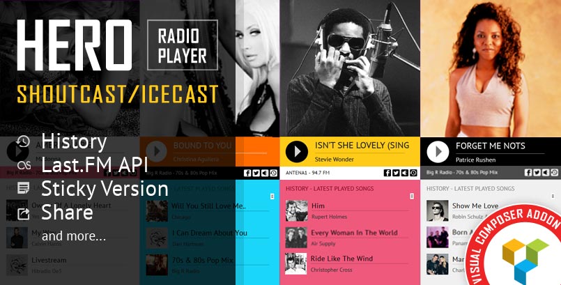 Download VC Addon - Hero - ShoutCast and IceCast Radio Player With History