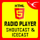 IceCast ShoutCast HTML5 Radio Player With Playlist