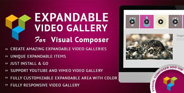 Expandable Video Gallery Visual Composer Add-on