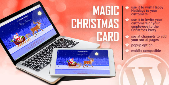 Magic Christmas Card With Animation - WordPress Plugin